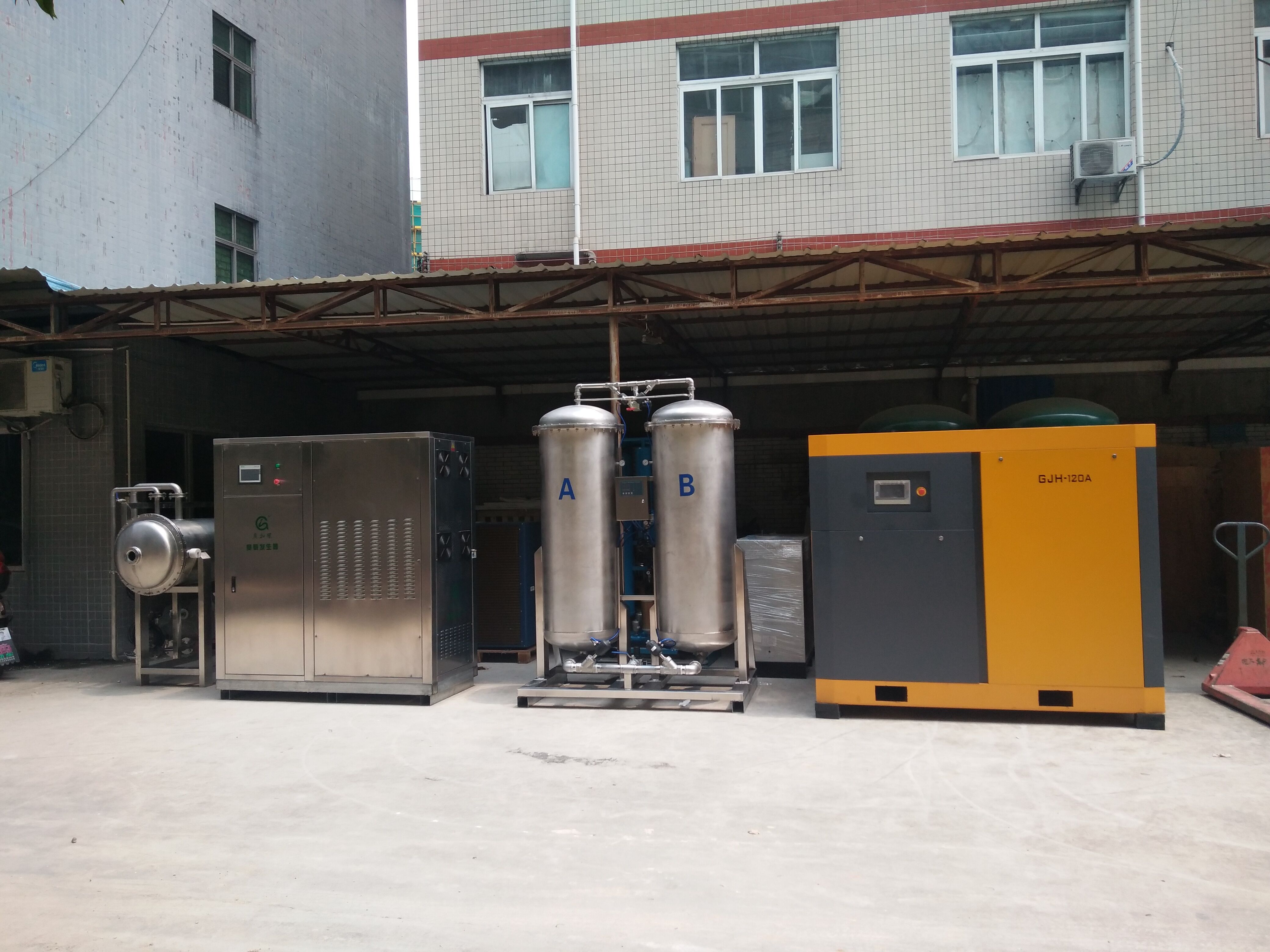 佳環(huán)8月份，出貨一套5KG氧氣源臭氧發(fā)生器應(yīng)用于洗滌廢水回水處理